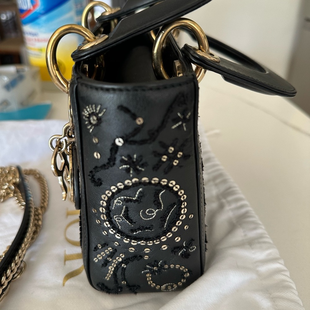 Dior Black Mini Bag with Gold Accents - Picture 3 of 9